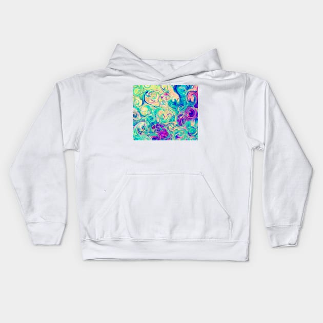 Abstract curly Kids Hoodie by Studio468